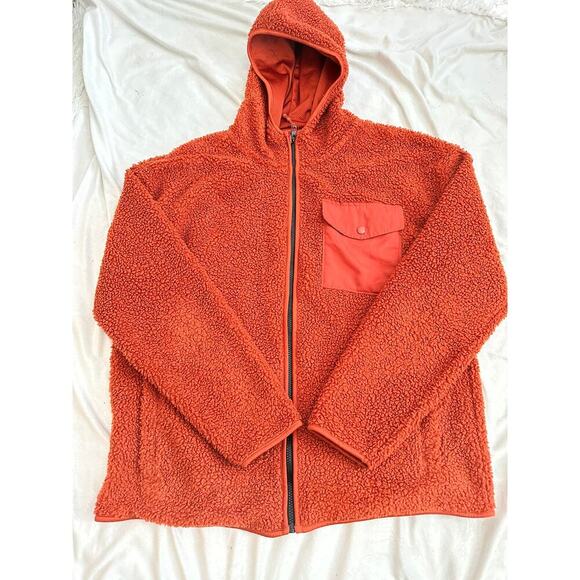 Mens Large Old Navy Cozy Sherpa Hooded Zip Jacket - Picture 1 of 6